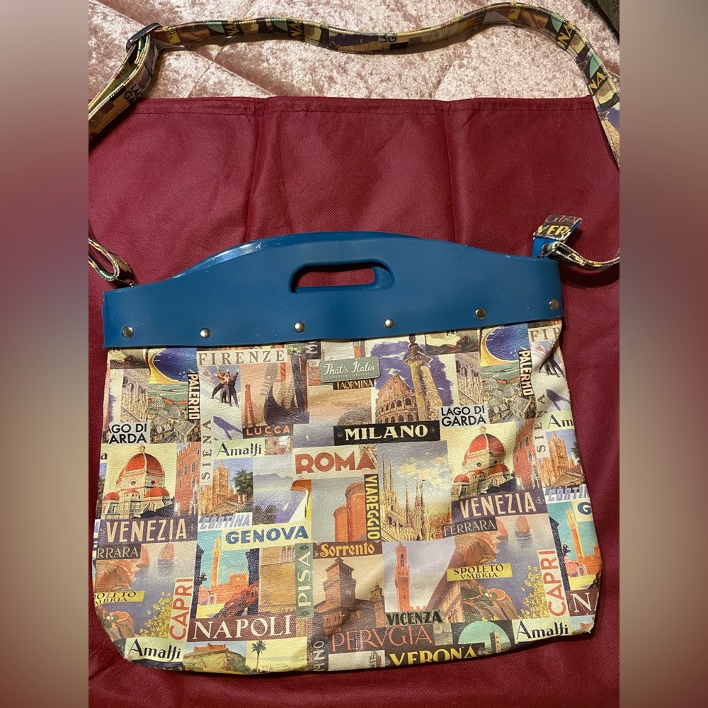 Italian satchel bag with dust bag